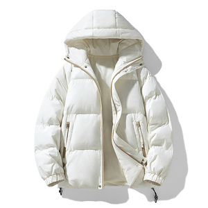 Blouson d'hiver pour homme personnalisé avec logo, col montant, en coton rembourré, graphène, style simple et uni, pour le loisir - Product Image 1