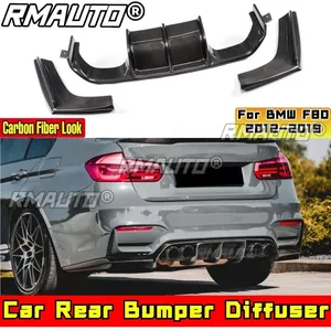 Kit carrosserie pour BMW F80 2012-2019, diffuseur de pare-chocs pour BMW F30, kit carrosserie noir brillant, style sport, diffuseur, séparateur, accessoires de voiture - Product Image 2