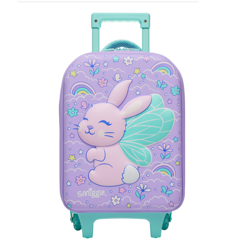 Valise trolley lapin ange violet moyen