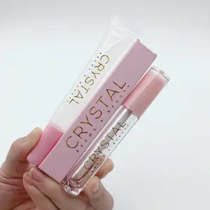 tube 6pcs Suppliers-Transparent lip gloss tube makeup bottle plastic 5ml wand tube