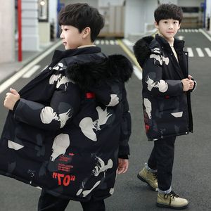 Vestes d'Hiver pour Grands Garçons Adolescents 2021 Manteaux Épais et Chauds à Capuche en Fourrure pour Enfants de 4 6 8 10 12 <span class=keywords><strong>14</strong></span> <span class=keywords><strong>Ans</strong></span> - Product Image 3