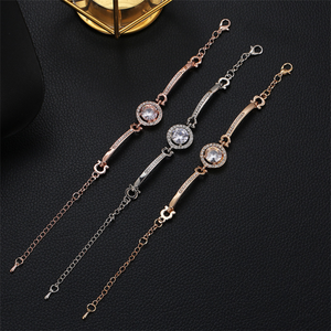 Trendz mode <span class=keywords><strong>cristal</strong></span> bracelets de tennis femme pas <span class=keywords><strong>cher</strong></span> plaqué or chaîne bracelet - Product Image 3