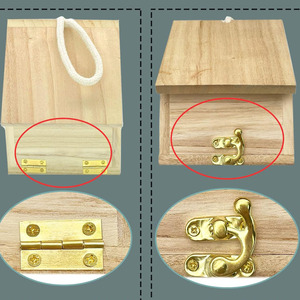 Casetta per Uccelli in Legno da Appendere per Esterni, Giardino, Patio - Nido per Robin, Pappagallini, Rondini, Passeri, Fringuelli, Tordo - Product Image 5