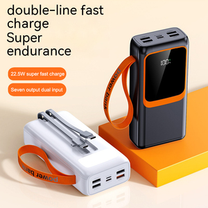 Batería <span class=keywords><strong>Externa</strong></span> de Alta Capacidad para Regalos Electrónicos, 10000-50000 mAh, Luz LED, Ventana Grande, Cable Integrado, Carga Rápida, Correa para Colgar - Product Image 5