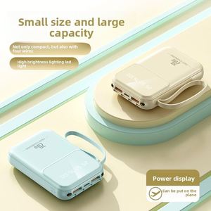 โรงงาน X619-1 ขายส่ง พาวเวอร์แบงค์พกพาขนาดเล็ก พร้อมไฟ LED แสดงผล ความจุ 10000mAh ช่องเสียบ USB 2 ช่อง สายในตัว ช่องเสียบ Micro USB - Product Image 4