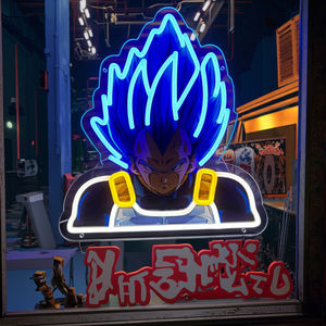 Haute qualité <span class=keywords><strong>Dragon</strong></span> Anime personnage boule néon lumières LED signe mignon dessin animé personnalisé 3D néon lumière peut accrocher UV impression Logo - Product Image 6