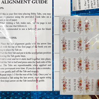 Fournitures de journalisation biblique, onglets de Bible laminés avec lettrage en relief doré, vinyle imperméable amovible