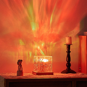 16 colores romántico dinámico Aurora noche luz onda proyección luz hogar techo decoración cristal lámpara de mesa - Product Image 5