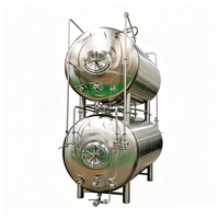 Cuve à bière horizontale Brite de 2500 L, conception empilable, équipement de brasserie en acier inoxydable 304