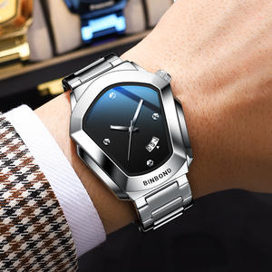 Reloj de Cuarzo al por Mayor, Modelo <span class=keywords><strong>Cyber</strong></span> Edge, Elegante, Resistente al Agua, para Hombre, con Correa de Acero Inoxidable - Product Image 4