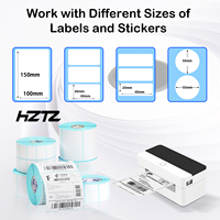 Machine Thermique Portable HZ-D108B Sans Fil, Imprimante d'Étiquettes Mini de Poche pour Papier 4x6 Rollo, Mécanisme de Prix A6, Vente en Gros