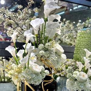 Nouvelle Arrivée Grande Pivoine Blanche Artificielle en Latex Réaliste pour Décoration Hôtelière de Noël, Pivoine au Toucher Réel - Product Image 4