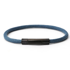 Bracelet en coton tressé en acier inoxydable, Bracelet à fermeture magnétique, Bracelet élégant pour hommes, à corde Durable, 1 pièce - Product Image 4