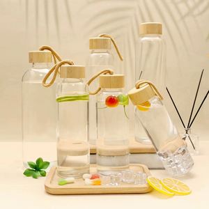 Botella de Vidrio de Borosilicato Popular de 350 ml, 500 ml, 750 ml, 1000 ml, a Prueba de Fugas, Libre de BPA, Tapas de Rosca Hechas a Mano, Personalizables - Product Image 1