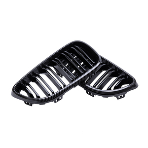 LUMA 14-18 böbrek Grille çift çıta parlak mat siyah karbon krom BMW 2 serisi M2 F22/F23 14-18 ön tampon Grille - Product Image 5