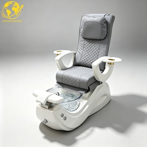 Fauteuil de Salon de Manucure Moderne de Luxe à Prix d'Usine, Réglable et Inclinable, en Fibre de Verre, avec Vibration et Drainage Automatique Sans Tuyau - Product Image 5