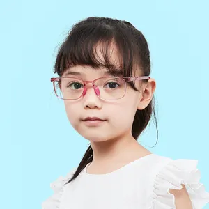 Proveedor de la fábrica de diseño moderno cuadrado anti-fatiga TR90 marco óptico lindo niños azul luz gafas