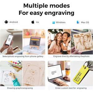 LONGER RAY5 Mini graveur laser CNC haute vitesse 12000 mm/min Cutter Bois Métal Acrylique Cuir Pierre DIY 140x130mm Gravure - Product Image 5