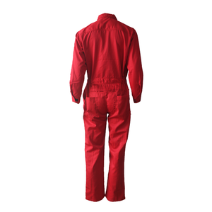 Vêtements de travail à manches longues 100% coton <span class=keywords><strong>salopette</strong></span> <span class=keywords><strong>rouge</strong></span> pour hommes - Product Image 3