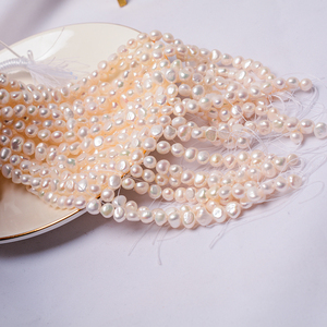 Haiyang Mutiara naturale di acqua dolce alla rinfusa perle barocche bianche aria Tawar filo di perle - Product Image 6