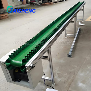 ناقل حزامي مائل محمول جديد مع جدار جانبي من الألومنيوم والبلاستيك والنايلون، سهل النقل والتشغيل لتحميل الشاحنات وتكديس الأكياس - Product Image 3