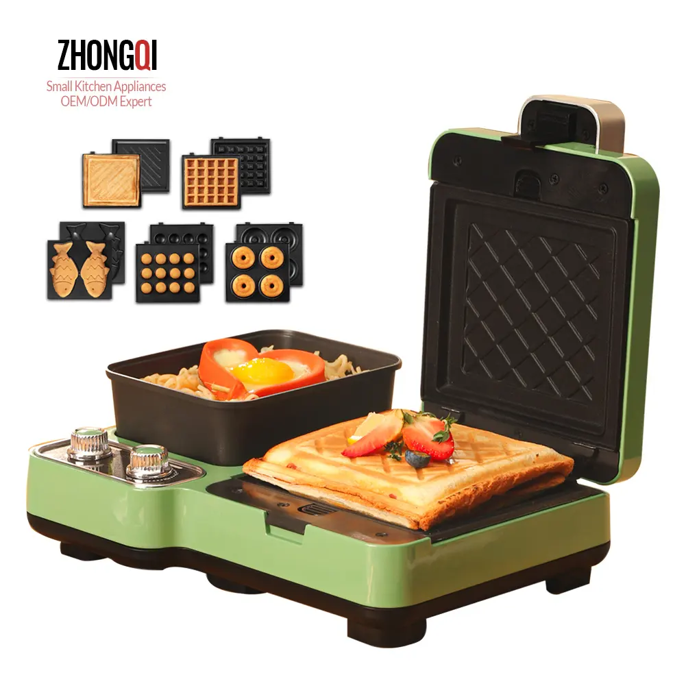 Gaufrier électrique multi-usage, 1 ensemble de 2 tranches en Aluminium pour Sandwich et Sandwich, haute qualité, forme de dessin animé, pour le petit déjeuner