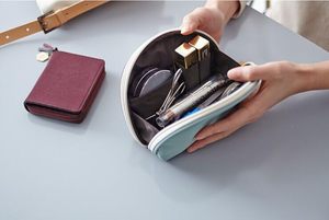 Portable Cosmetic Bag <b>Mini</b> <b>Lipstick</b> Pink Pie Sample Storage Bag Cute Makeup Bag With Zipper - Product Image 4