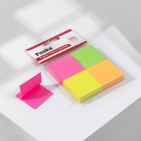 Blocs-notes autocollants colorés Foska en papier 100 % recyclé, adhésif puissant, pour fournisseurs de papeterie, écoles et étudiants