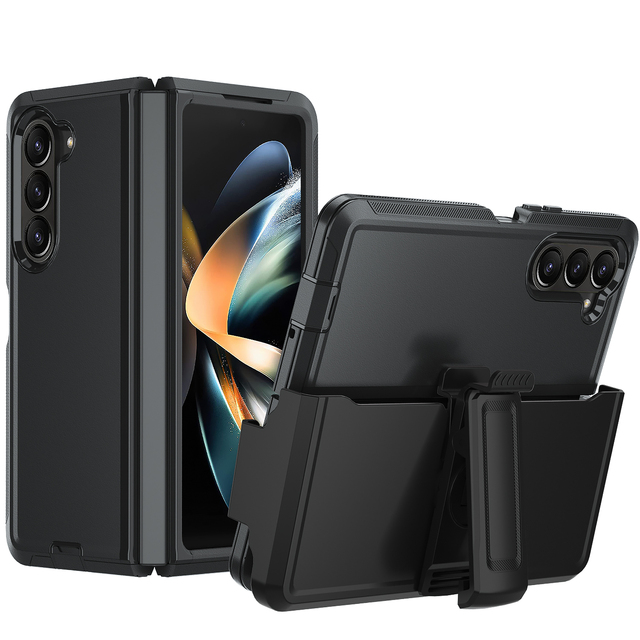 LeYi Mobile Phones Accessories Anti-Fall Back Cover Belt Clip Shockproof Defender Phone case for samsung galaxy Z Fold 5