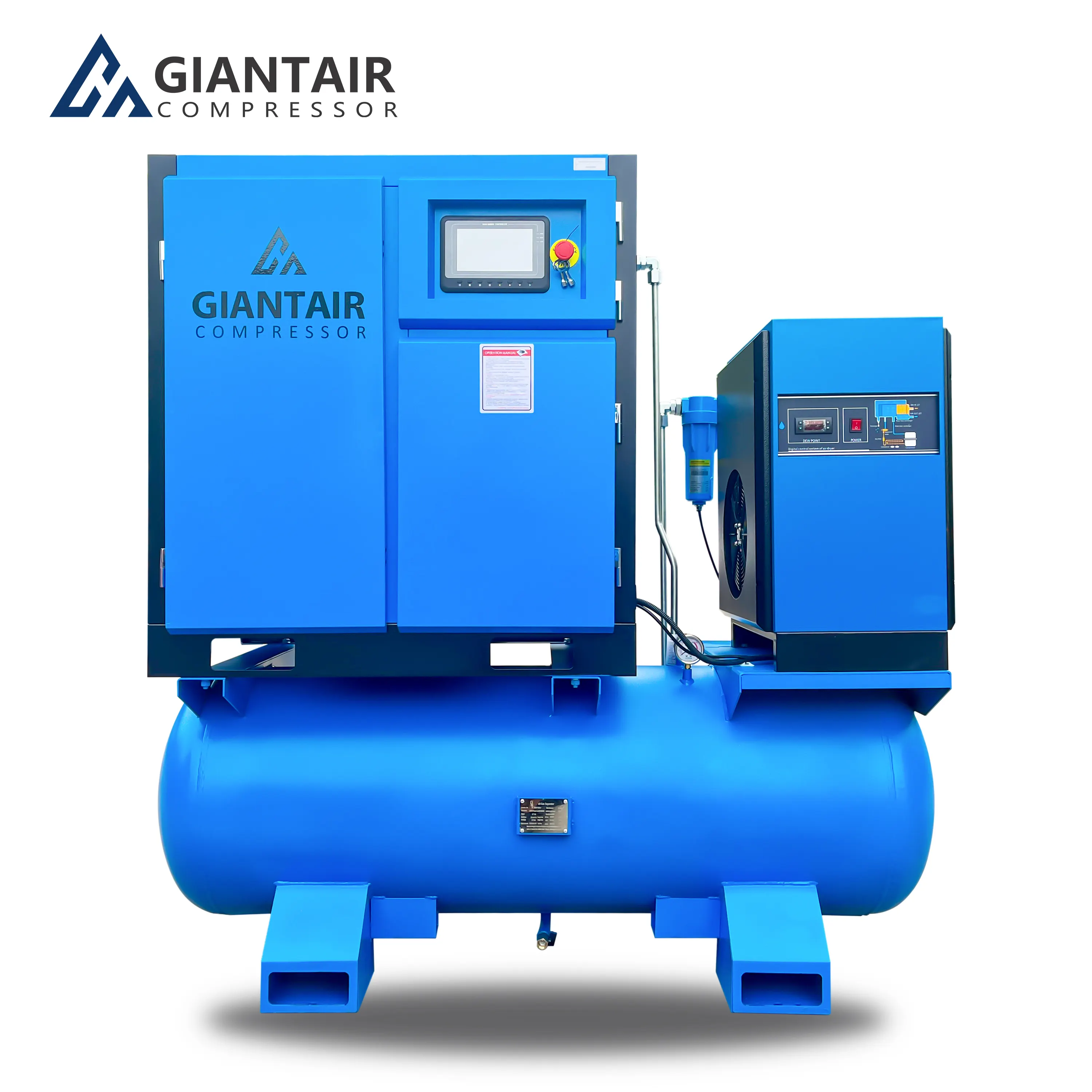 GTA 5.5kw-45kw Energy Saving Screw Air Compressor with Tank Air Dryer and Filters 8bar-16bar Air-Compressors