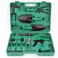 Kit d'outils de jardinage ergonomiques à imprimé floral (5/10 pièces) : Râteau, Cisailles, Élagueuse et Outils de plantation