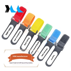 Tự dính thân thiện với môi có thể ghi móc và dây đeo vòng với nhãn hai mặt để quản lý và lưu trữ dây - Product Image 1