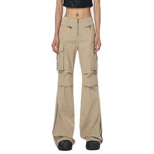 Pantaloni da donna in cotone svasato stile sportivo personalizzati all'ingrosso per donna Y2k pantaloni <span class=keywords><strong>Cargo</strong></span> larghi - Product Image 1