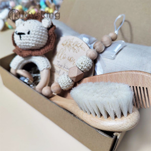 TK Baby Crochet Sleep Comfort Toy Amigurumi 100% muñecas de León hechas a mano Animal sonajero mordedor de madera cepillo recién nacido burbuja pulsera - Product Image 4