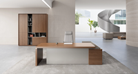Bureau de direction à la mode Bureau de direction Table de bureau de direction de luxe Mobilier de bureau Ensemble de bureau commercial