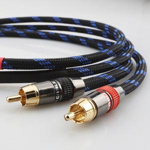 Zwei Paare RCA Doppel Lotus Kopf Signal leitung PVC-Jacke aus reinem Kupfer für Car Audio für CD-Verstärker Box Fever-Class Audio System - Product Image 2