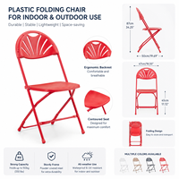 Chaises pliantes blanches modernes pour événements, mariages, extérieur et jardin, vente en gros
