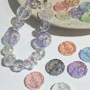 Perles rondes transparentes brillantes UV colorées en forme de chien ballon pour sceau de cire, accessoires de chaîne de téléphone DIY, pendentifs de boucles d'oreilles - Product Image 3