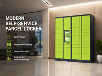 Casillero Inteligente para Paquetes, Gabinete de Entrega Autoservicio, Almacenamiento Electrónico de Paquetes con Pantalla Táctil para Apartamentos, Oficinas y Edificios