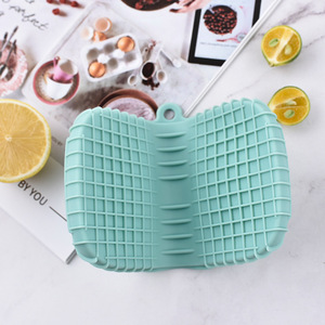 Tahan Panas Makanan Aman Fleksibel Oven <span class=keywords><strong>Grabber</strong></span> Menebal Grid Silikon Oven Mitt Pot Pemegang dengan Loop untuk Dapur dan Baking - Product Image 6