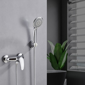 Set doccia in ottone deviatore doccia pioggia Kit testa e maniglia tubo telescopico Colonne De doccia colonna bagno cromato - Product Image 2