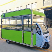 Tricycle électrique en acier inoxydable à 3 roues, camion de nourriture mobile, chariot de barbecue, restauration rapide, crème glacée, hot-dogs, bière, utilisation en extérieur, 200 unités