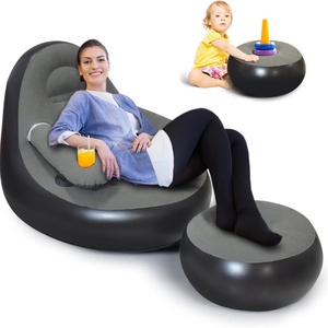 <b>Inflatable</b> Couch <b>Inflatable</b> <b>Sofa</b> Chair Blow up Couch for Adults and Kids Suitable for Room Camping Yard Beach Garden and Sunbath - Product Image 1
