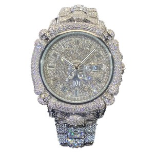 Montre MISSFOX pour femme, style européen et américain, hip-hop, boîtier en alliage, quartz, 10 mm, zircon incrusté à la main, design tête de mort, étanche - Product Image 5