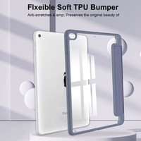 Vente en gros de housses en cuir PU pour iPad Mini 5, étui transparent pour tablette de 7,9 pouces