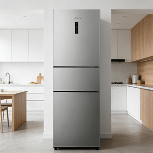 ตู้เย็น <span class=keywords><strong>3</strong></span> ประตู ระบบทำความเย็นแบบลม 210 ลิตร ยี่ห้อ Frestec ประหยัดพลังงาน เสียงเบา 220 โวลต์ สำหรับใช้ในบ้านและครัว - Product Image 1