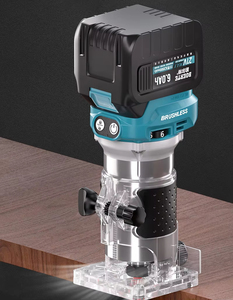 Fresadora Eléctrica Portátil <span class=keywords><strong>de</strong></span> Grado Industrial, Multifuncional, sin Escobillas, para Trabajar la <span class=keywords><strong>Madera</strong></span>, Recortadora <span class=keywords><strong>de</strong></span> Bordes y <span class=keywords><strong>Cepilladora</strong></span> <span class=keywords><strong>de</strong></span> <span class=keywords><strong>Madera</strong></span> - Product Image 6