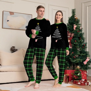 Dropshipping 2026: Novo Conjunto de Pijamas de Natal Divertidos com Desenhos Animados para Adultos e Crianças – Pijama de 2 Peças Personalizado com Cintura Elástica - Product Image 2