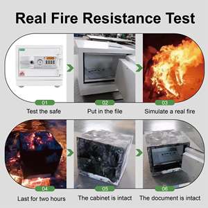 Coffre-fort électronique numérique en acier pour chambre d'hôtel, coffre-fort secret pour argent - Product Image 6