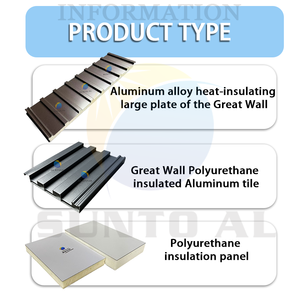 Belles tuiles isolées thermiquement élégantes pour la construction pour la <span class=keywords><strong>tuile</strong></span> de toit en aluminium de <span class=keywords><strong>panneau</strong></span> de toit bonne pour des entrepôts de matériaux de construction - Product Image 4